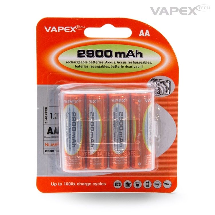 Vapex AA/R6 NiMH Akku 1,2V 2900mAh 4St. 4VTE2900AA