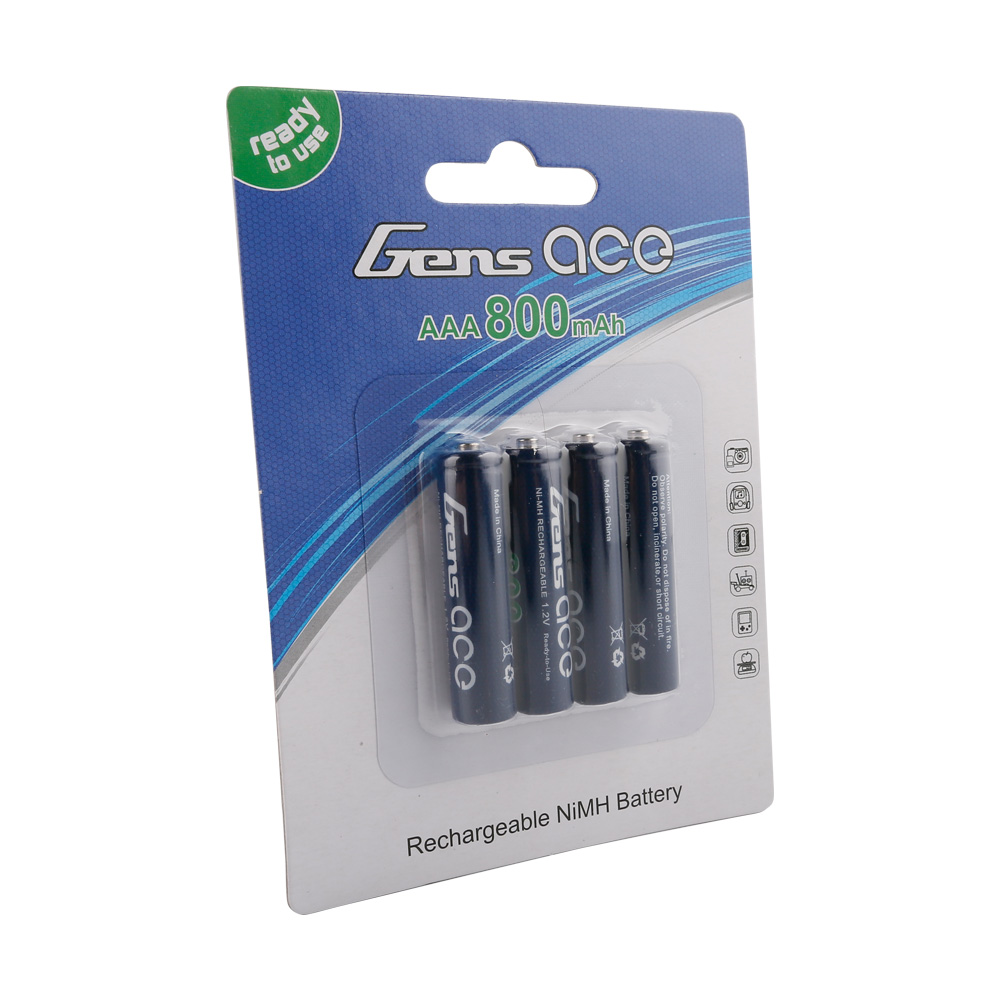 Gens ace Akku R3-AAA Ni-Mh HV 800Mah (4) 44x10mm 60g GE2-0800AAA