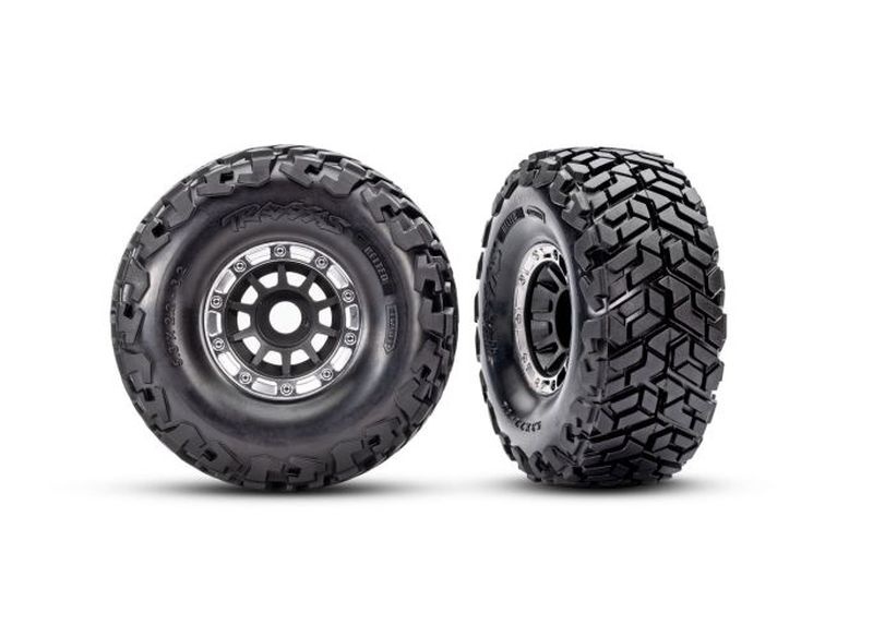 Traxxas Maxx SC Reifen belted auf Felgen schwarz/satin 17mm (2) Maxx Slash 10272-BLK