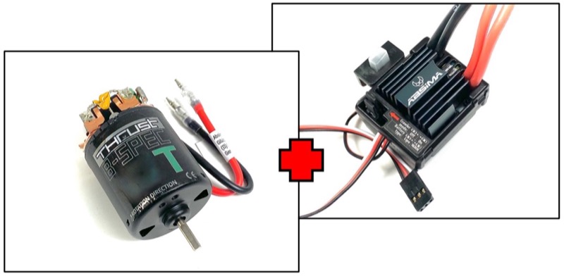 Absima 1:10 Brushed "Thrust B-Spec V2" 55T Crawler Motor & 80A ESC Combo Set 2100018V2