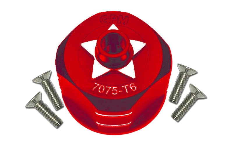 GPM Aluminium 7075-T6 Diff-Gehäuse v/h rot GPM Traxxas Sledge SLE011R