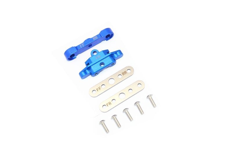 GPM Alu Querlenkerhalter unten vorne blau Traxxas MAXX