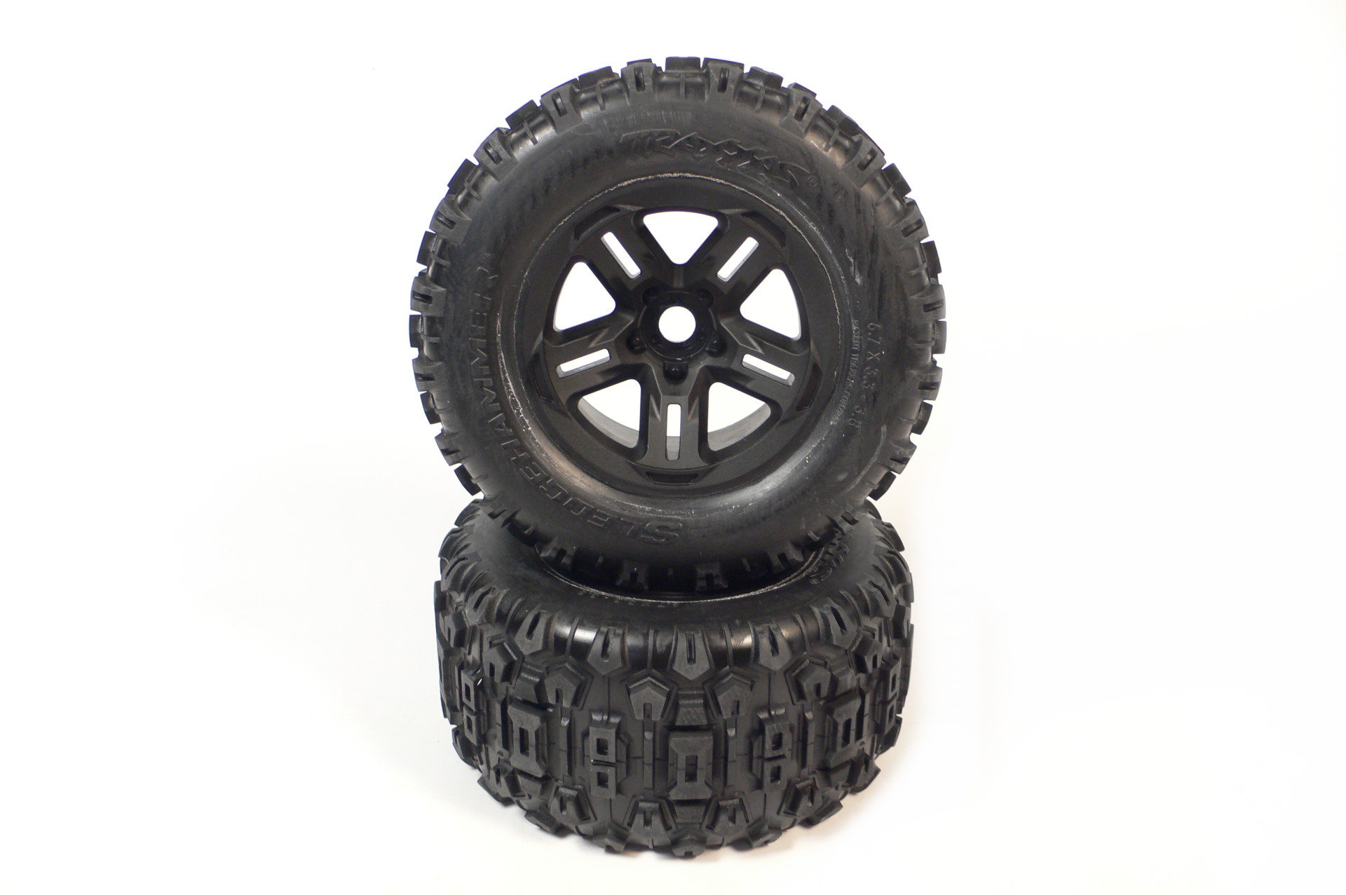 Traxxas Sledge Sledehammer 3,8" Räder 6S 9672 1:7 17mm 2x Reifen und Felgen