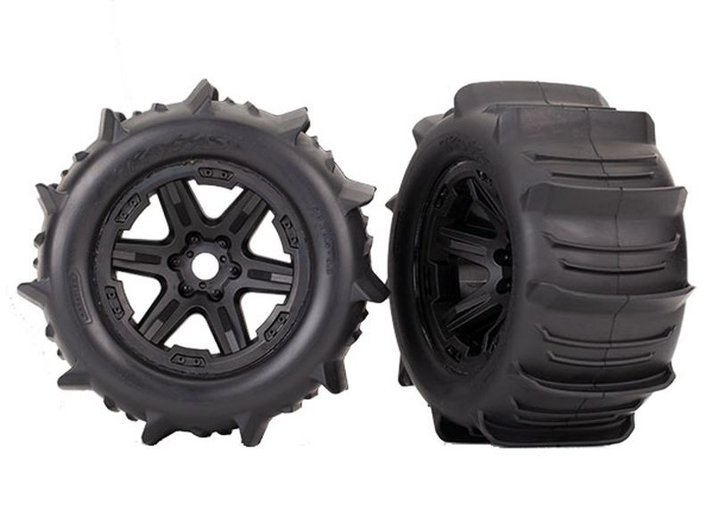 Reifen&Felgen montiert schwarz 3.8 Paddle (2) (TSM rated) 8674