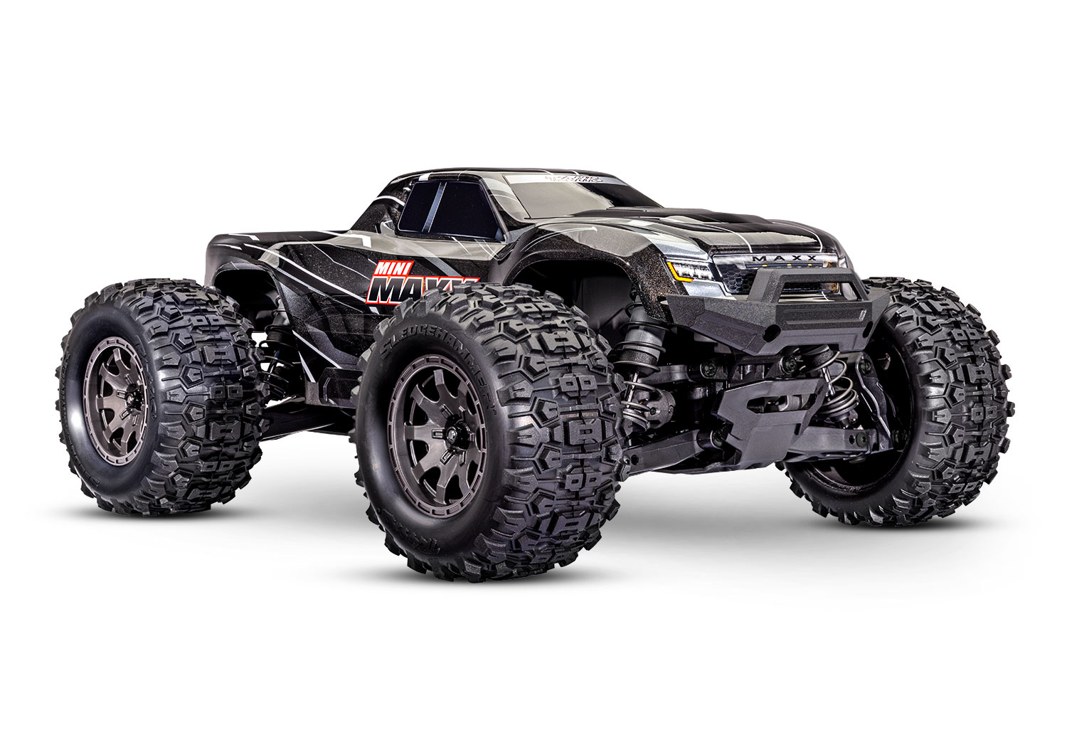 Traxxas MINI-MAXX 4WD BL-2S Brushless Schwarz, HD-Teile, mit Akku/Lader 107154-1