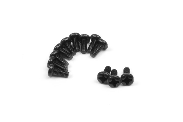 BLACKZON Flachkopf Schrauben M2.5x6mm (12St) 540157