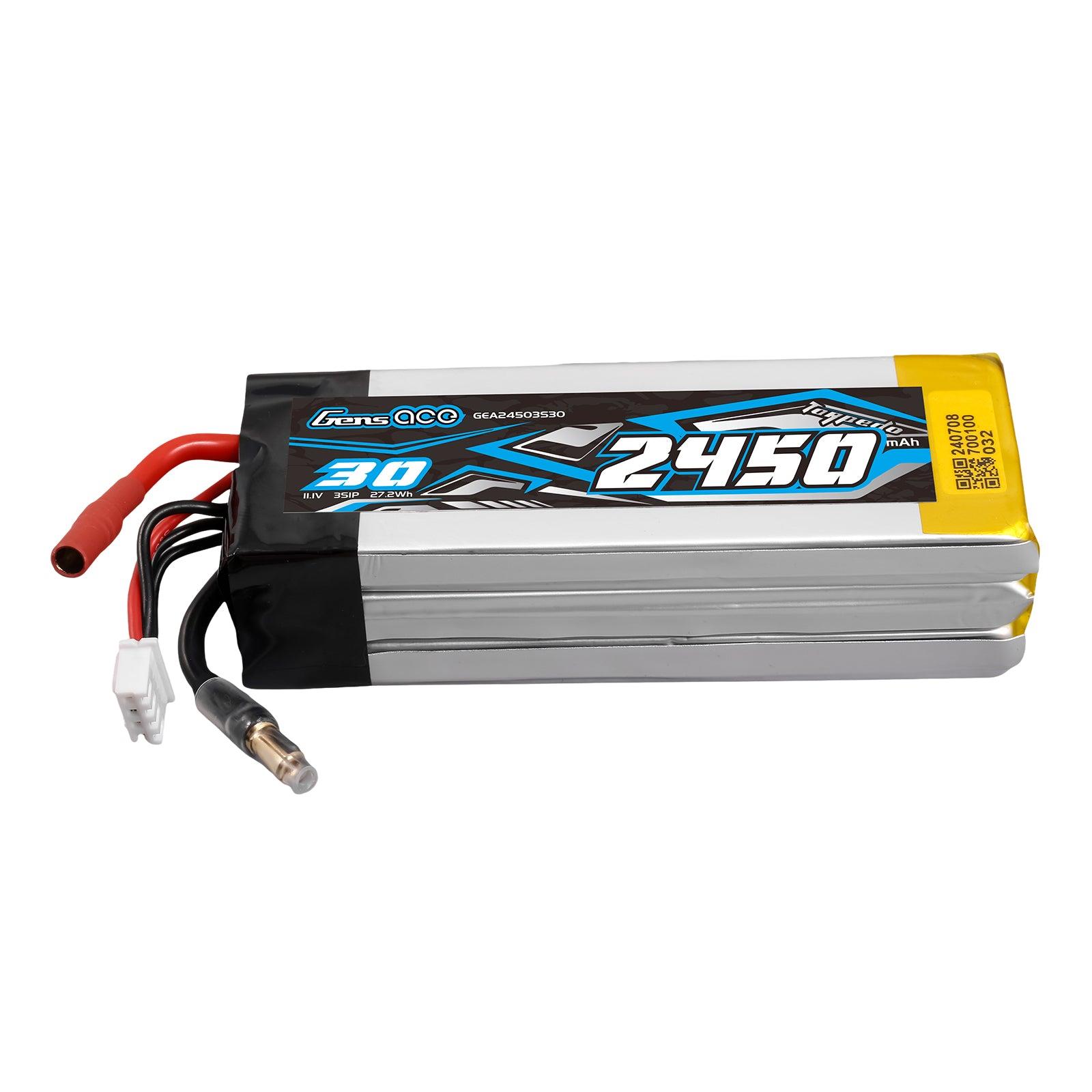 Gens Ace 30C 2450mAh 3S1P 11.1V Lipo Akku mit JST-XHR Stecker(MINI-HYDRO) GEA24503S30