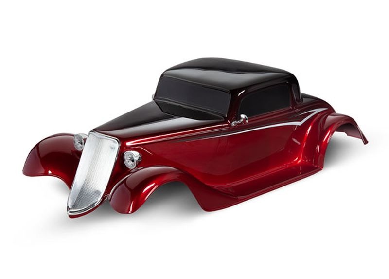 Traxxas Karo Factory Five '33 Hot Rod Coupe (rot lackiert) + Anbaute 9333R