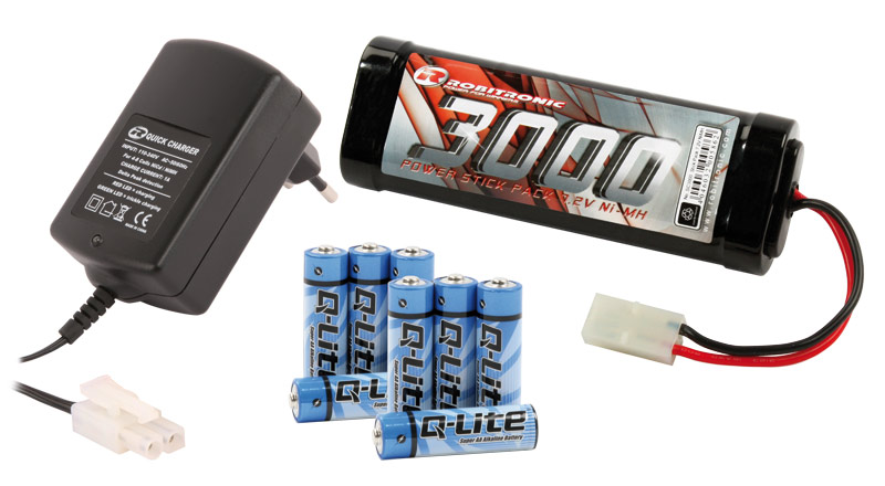 Robitronic Elektro Starter Kit - Peaklader, Stickpack 3000mAh, Senderbatterie