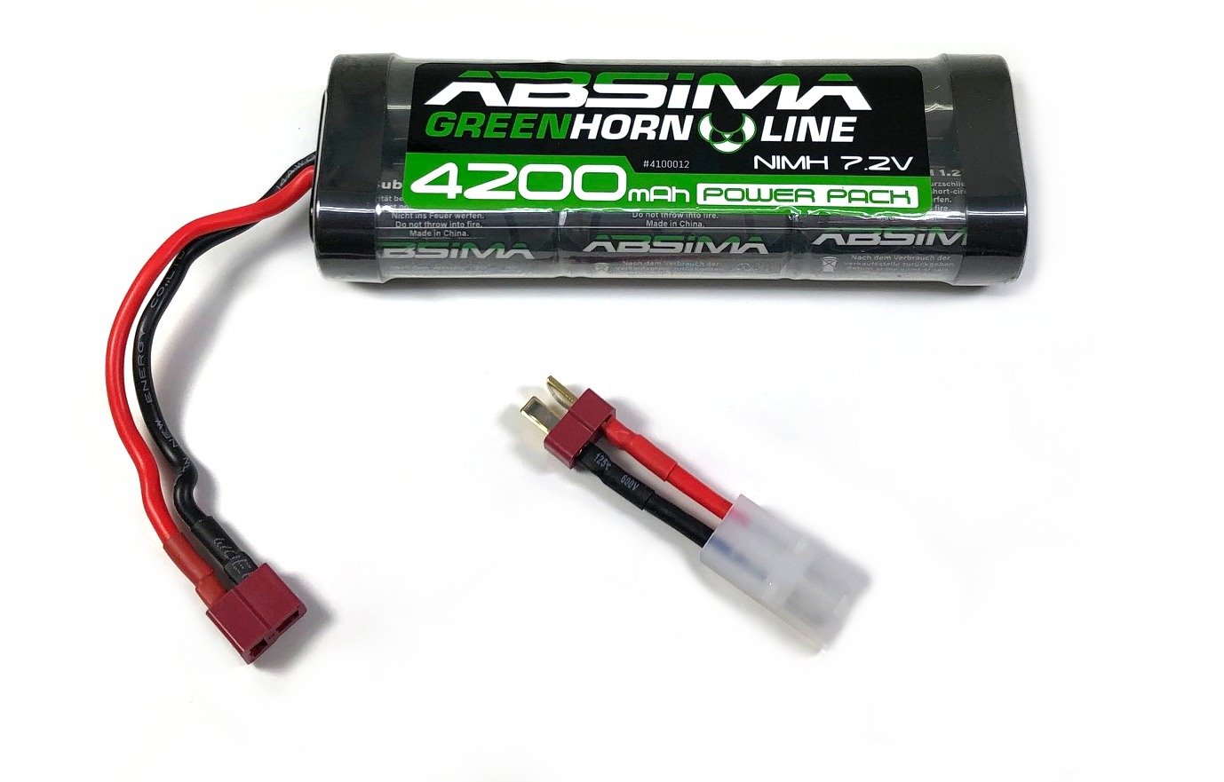 Absima Greenhorn NiMH Stick Pack 7.2V 4200 (T-Plug + Tamiya Adapter) 4100012