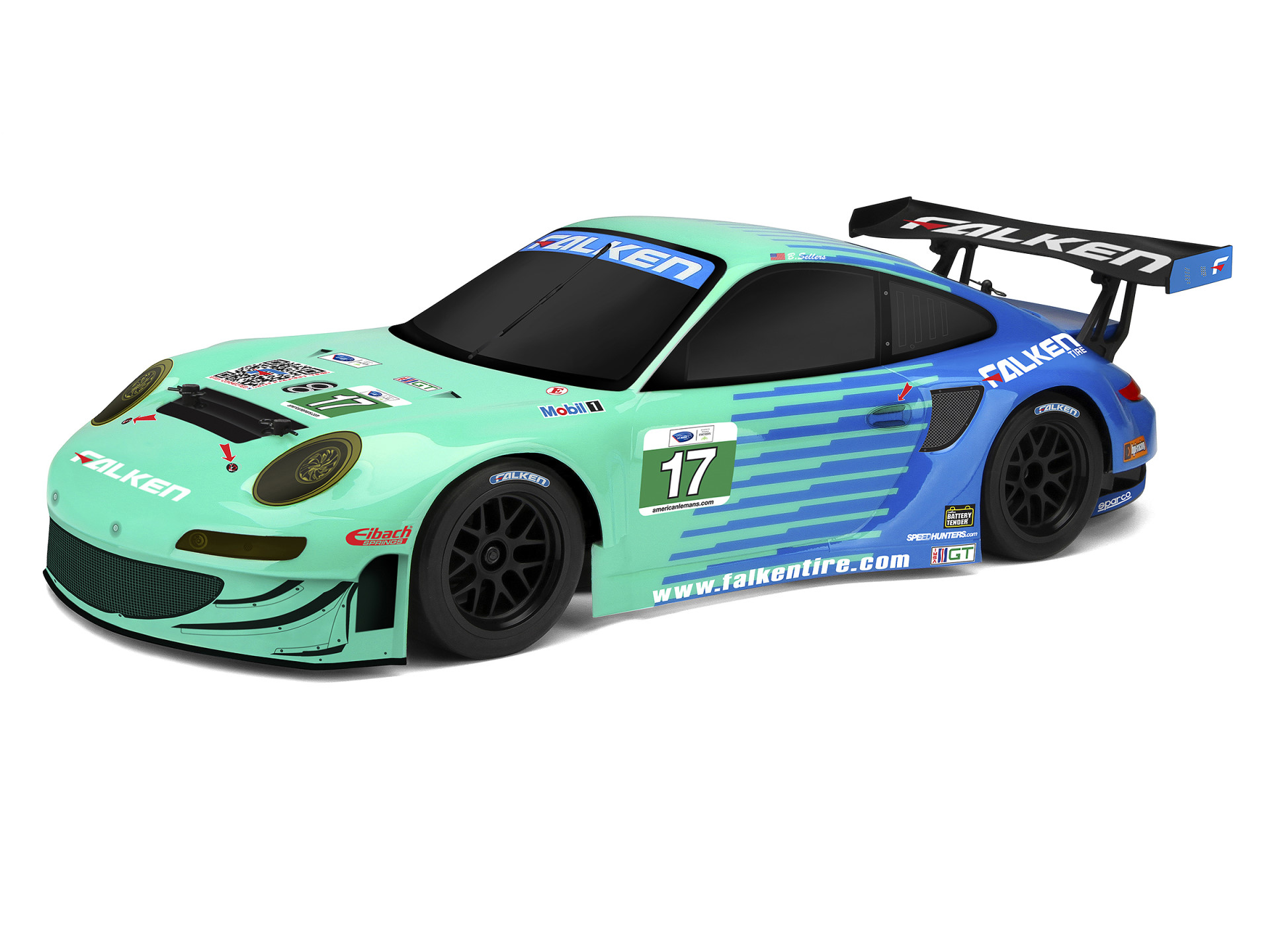 HPI Sport 3 Porsche 911 GT3 RSR Falken Flux Brushless 160781 - Abbildung 1