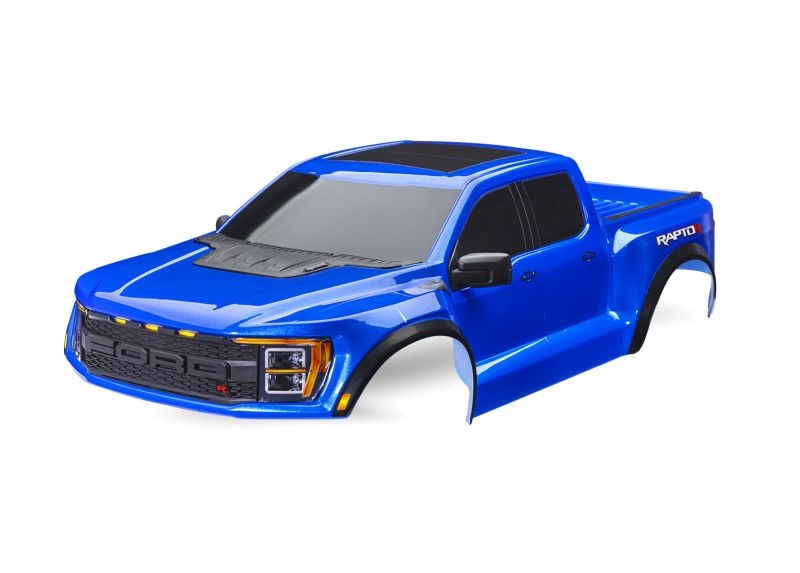 Traxxas Karosserie komplett blau inkl Anbauteile (Clipless) Raptor R 4x4 10112-BLUE