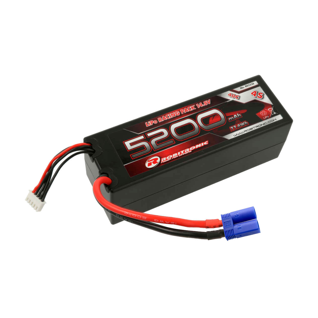 Robitronic LiPo Akku 5200mAh 4S 40C EC5 Stecker R05238EC5