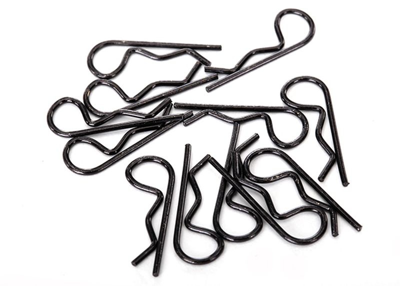 Traxxas Karo-Clips schwarz (12) Standard-Größe 1834A