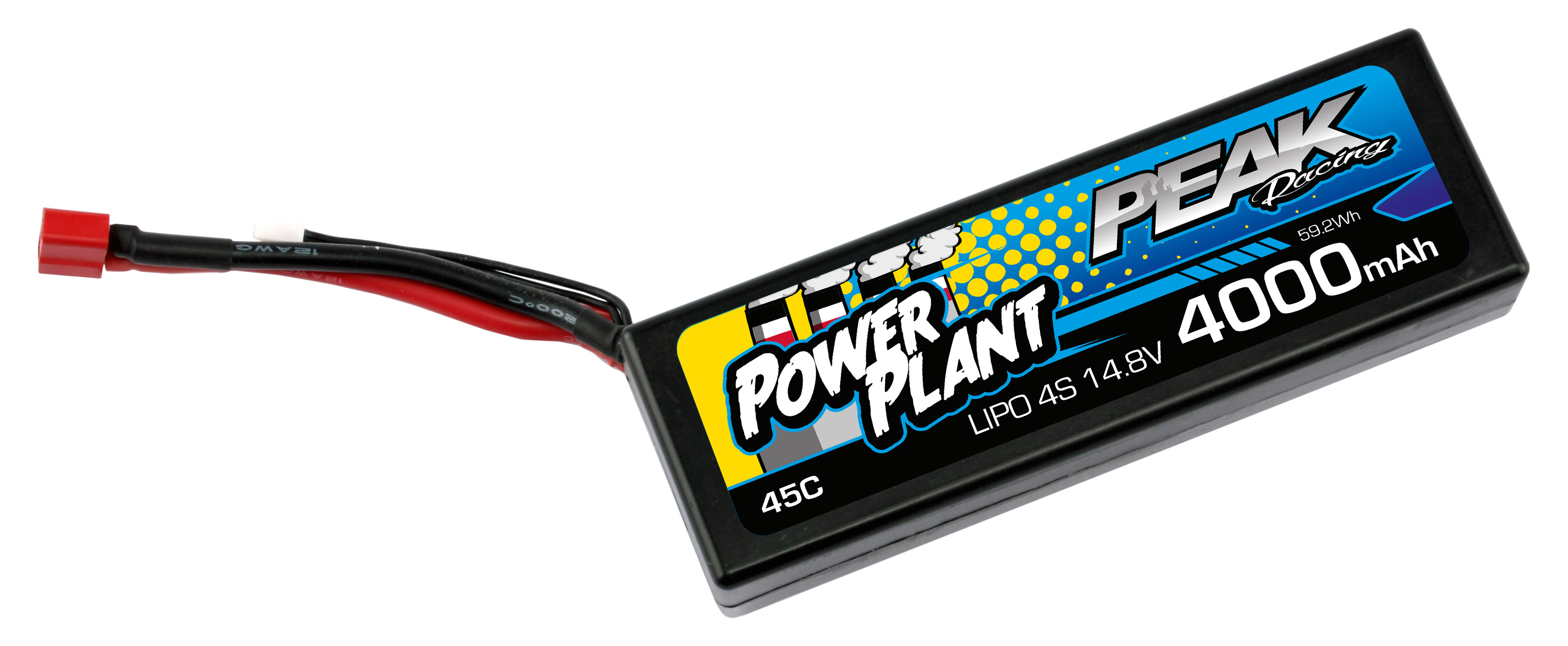 Power Plant POWER PLANT PEAK LIPO 4S-14.8V-4000-45C-DEANS 12AWG PEK00554