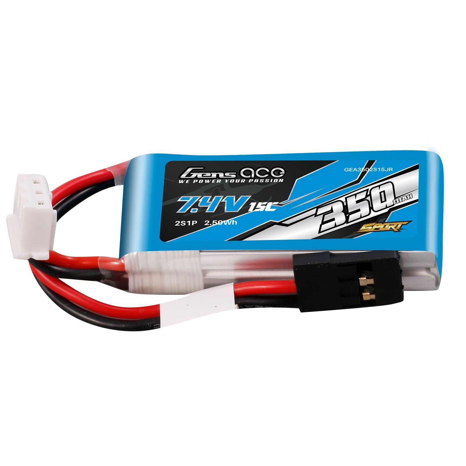 Gens Ace 350mAh 7.4V 15C 2S1P Lipo Akku Pack ? F3K ? GEA3502S15JR