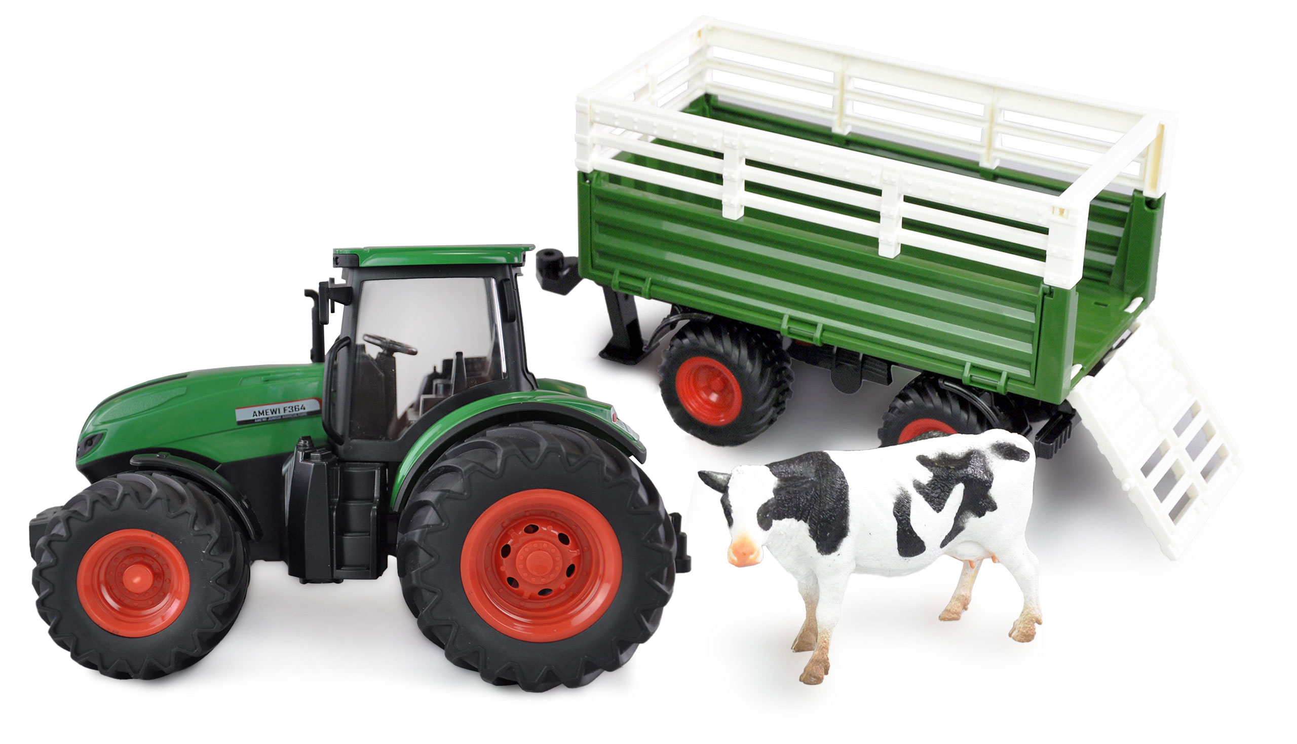 Amewi RC-Traktor mit Viehtransporter 1:24 RTR grün 22636