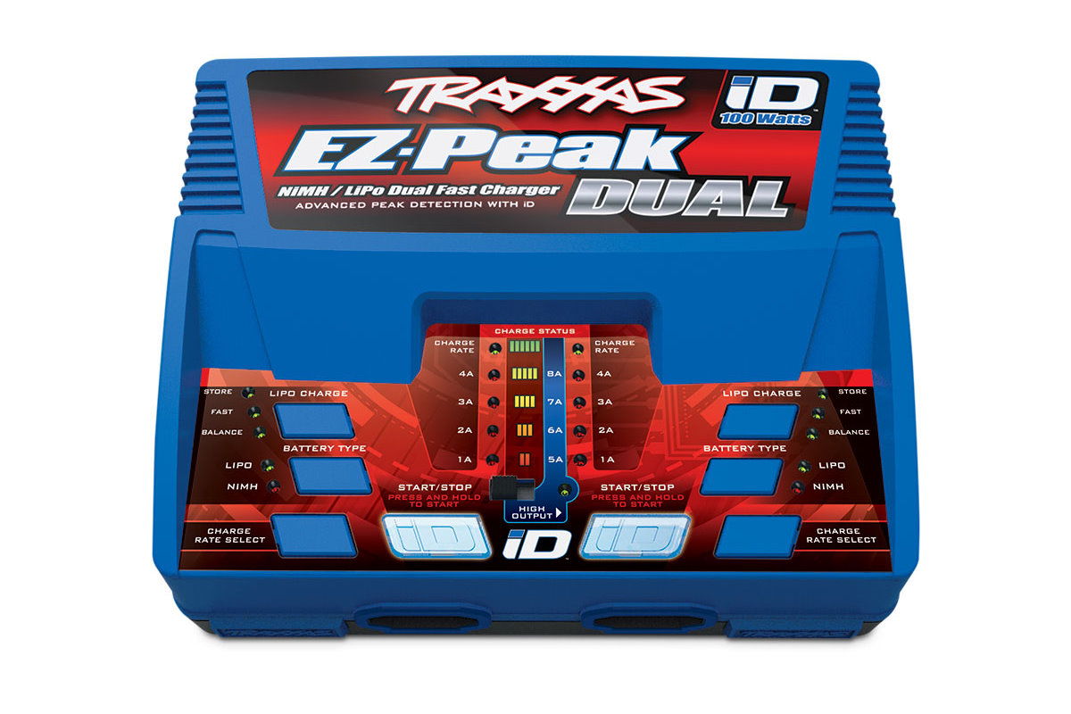 Traxxas DUAL EZ-Peak Plus 2x4-Amp NiMH/Lipo Schnell-Lader 2972G 2972GX V2018