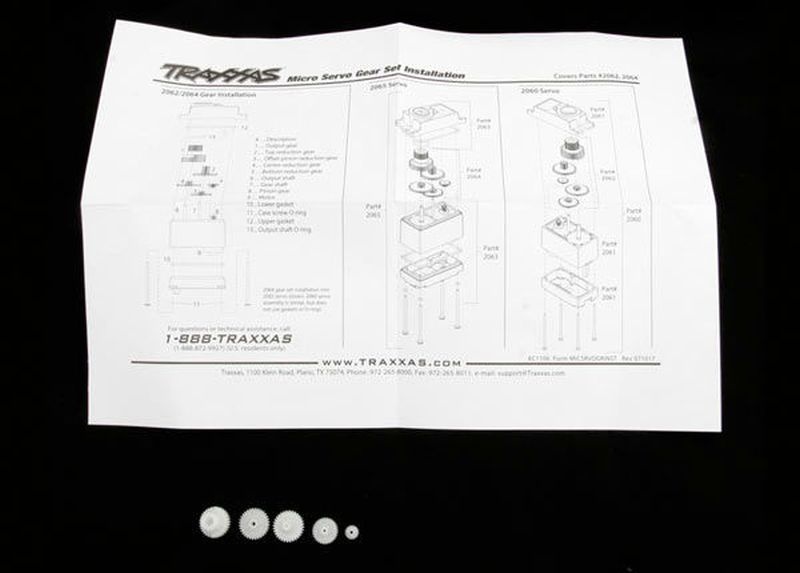 Traxxas 2064 Getriebe-Set für Micro Servo 2065