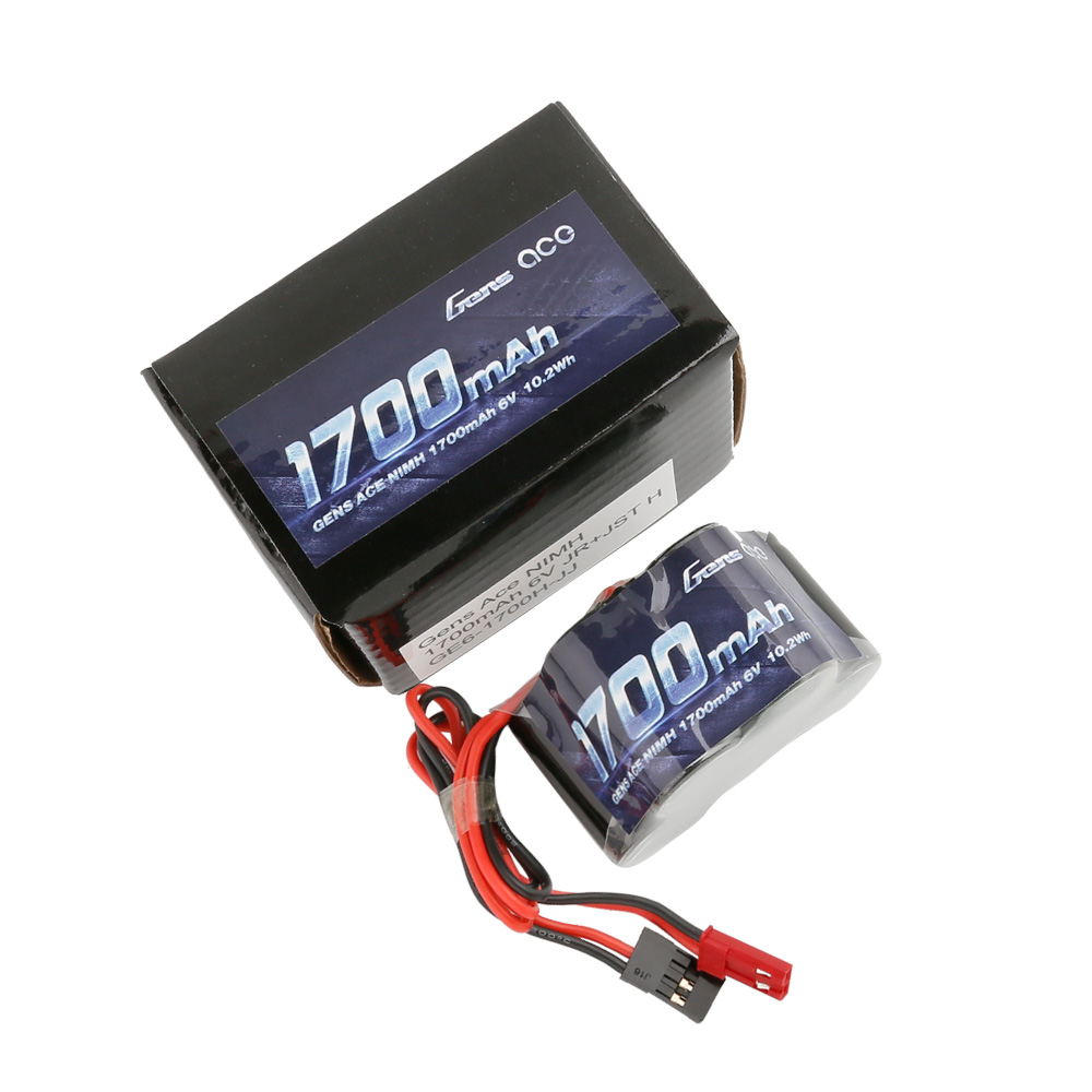 Gens ace Akku Rx NiMh 6.0V-1700Mah (Dual JR-JST) 125g - Hump GE6-1700H-JJ