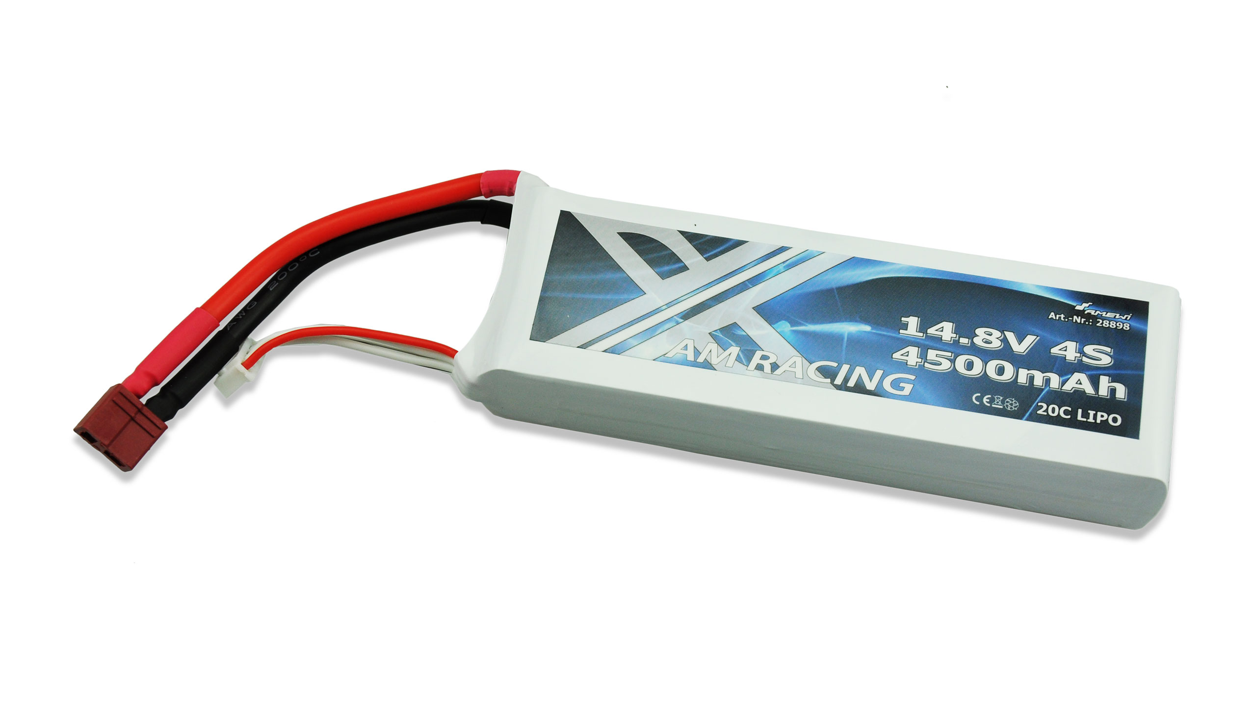 Amewi 14,8V 4500mAh 20C LiPo 4S, DEAN plug / softcase, u.a. für NTN600, Rocket 28898