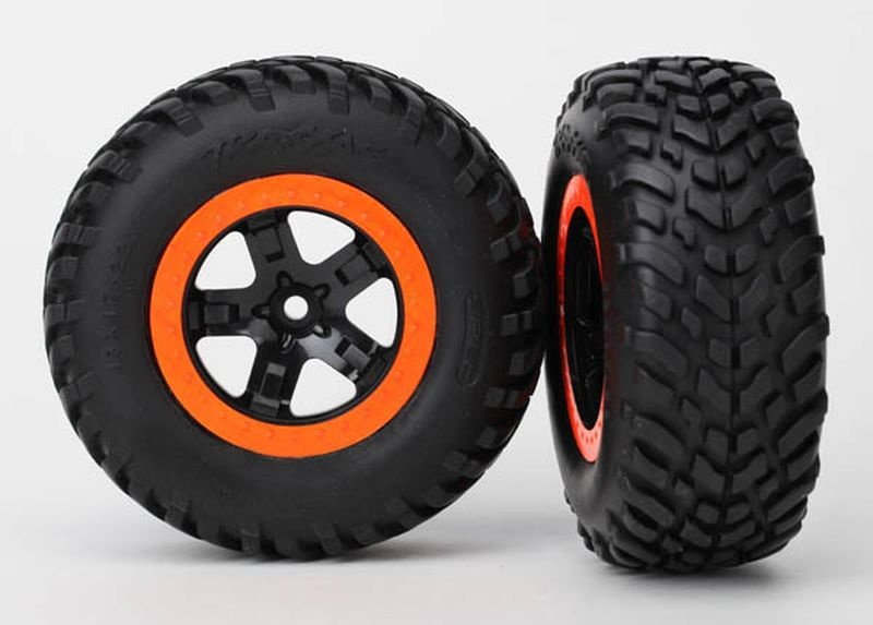 Traxxas Reifen+Felge montiert (2) S1-Compund Foam-Einlage 5863R