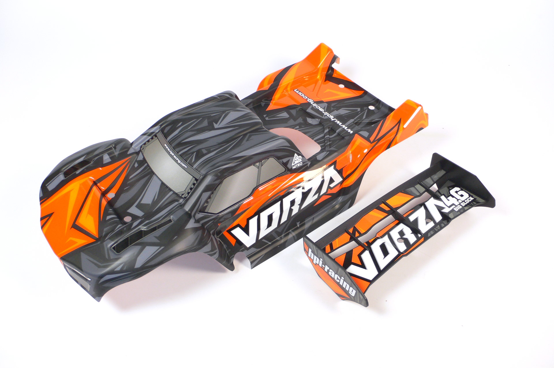 HPI Vorza Nitro Truggy Karosserie 1/8 Orange incl. Heckflügel