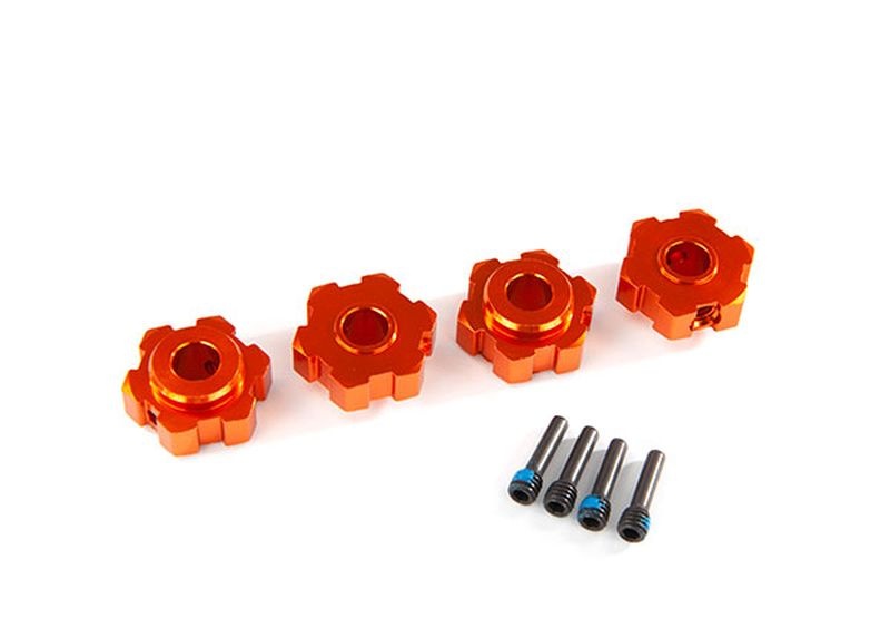 Traxxas Sechskant-Radmitnehmer Alu orange 8956T