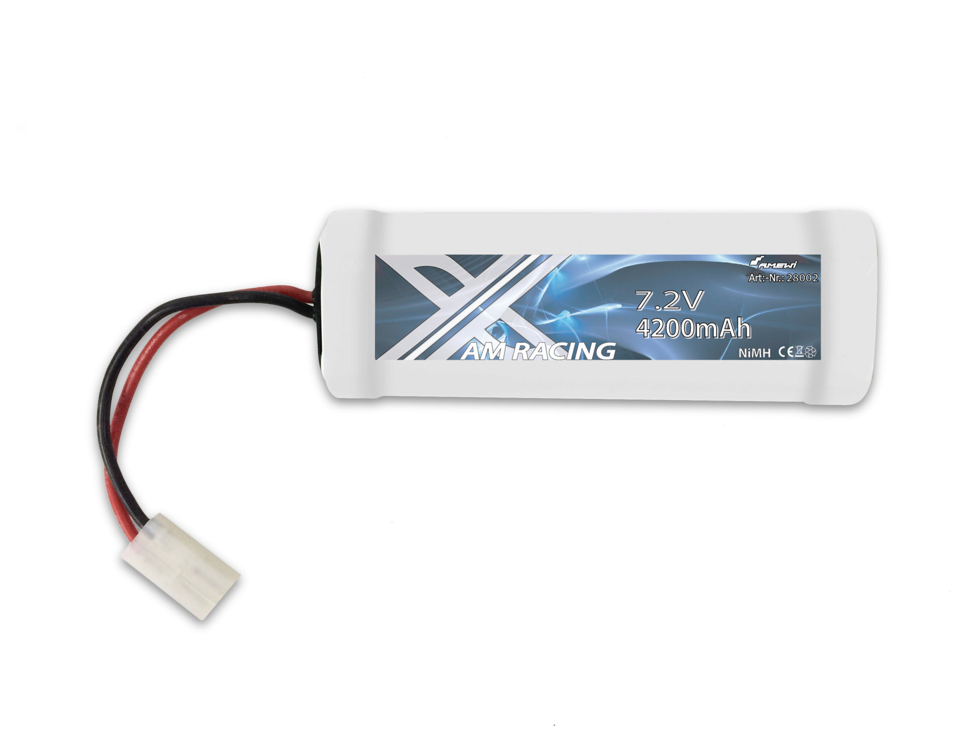 Amewi AMX RACING NiMH Akku 7,2V 4200mAh Tamiya Stecker f. RC-Cars, 1:16 Panzer 28002