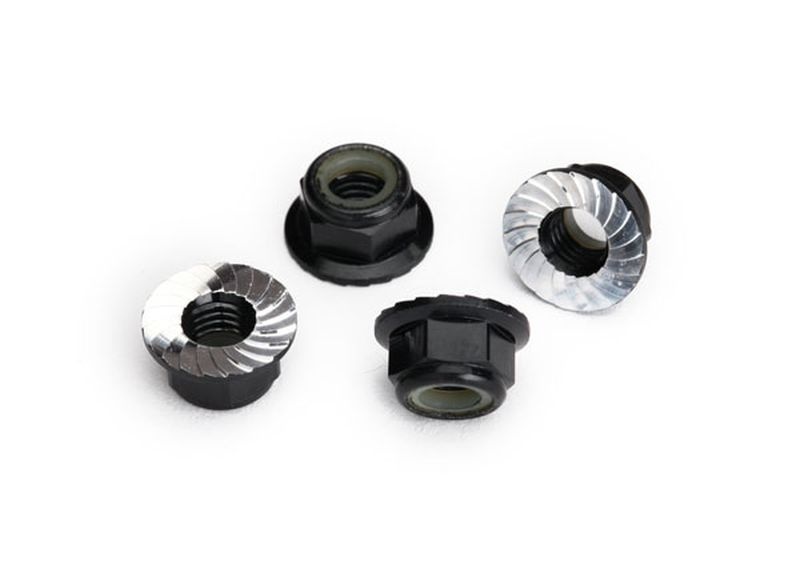 Kragen-Stoppmutter 5mm Alu verzahnt (4) schwarz 8447A