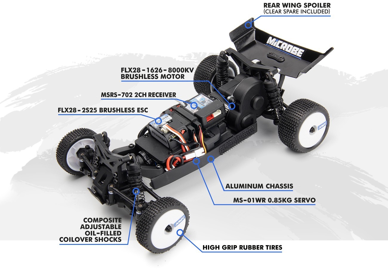 Maverick Microbe Flux 1/24 4WD Mini Buggy Gelb Brushless 150871 - Abbildung 6