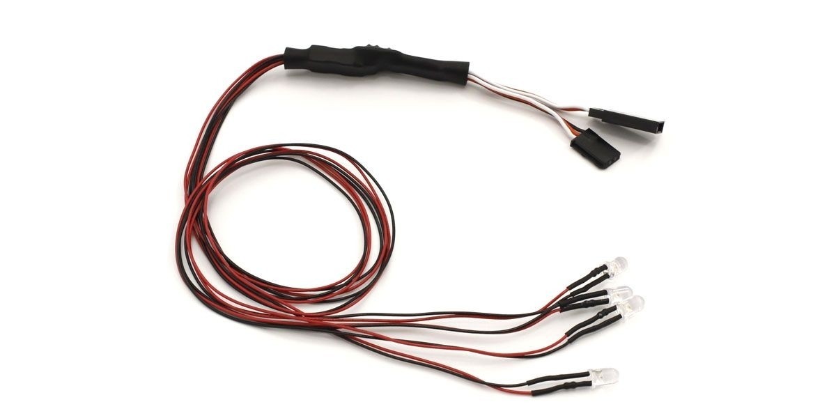 Kyosho Beleuchtungssatz 4 LED (Diam=5mm/L=400mm) 2x Weiss + 2x Rot 97054-4CR
