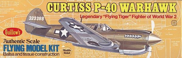 Guillow Curtiss P-40 Warhawk Balsabausatz 501