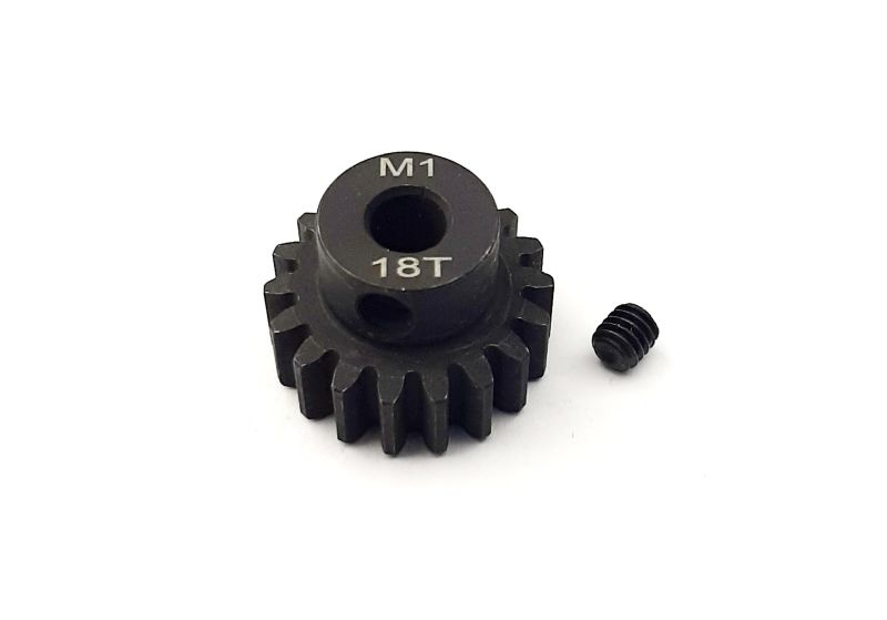 H-SPEED Stahlritzel 18 Zähne Modul 1 - 5mm Welle HSPX118