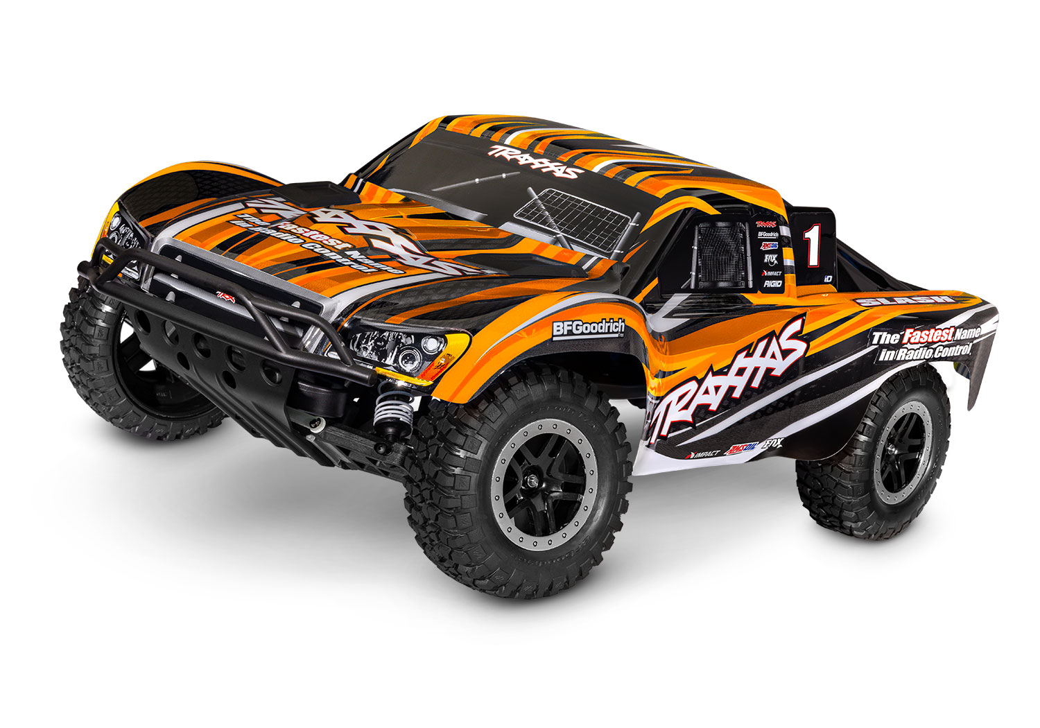 Traxxas Slash 2WD 1/10 Orange RTR Clipless HD incl. USB-Lader & Akku 58234-8