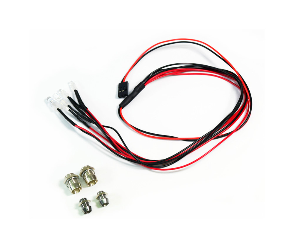 Absima LED Set weiß/rot mit Aluminium Halterung 2320041
