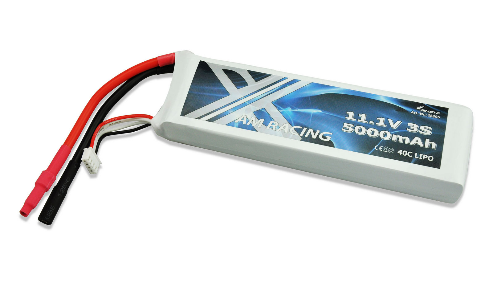 Amewi 11,1V 5000mAh 40C LiPo, 5mm gold plug / u.a für  Genesis 940, Alpha 1060 28896
