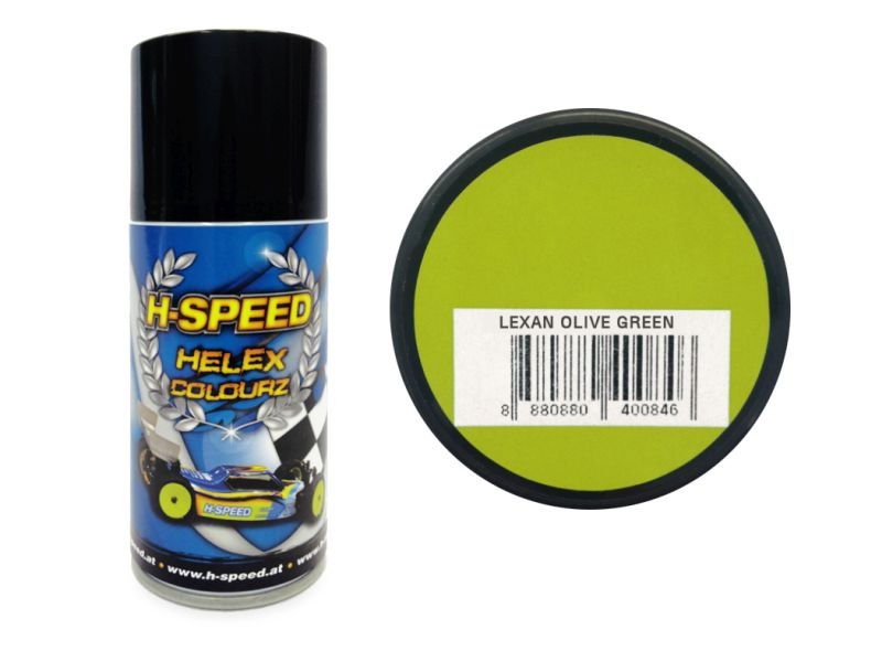 H-SPEED Lexan Spray Farbe Helex Colourz Olive Grün 150ml HSPS020