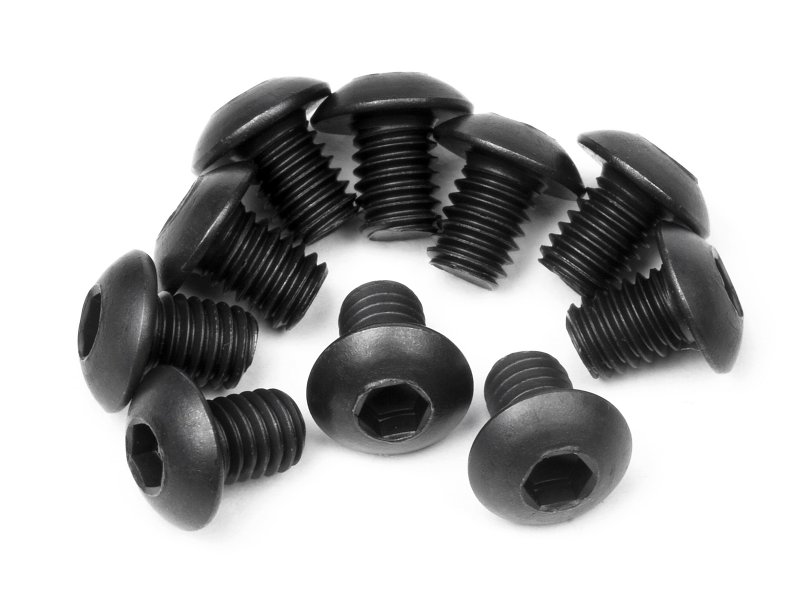 HPI Flachkopfschraube M3X4mm (Innensechsk./10St) 100558