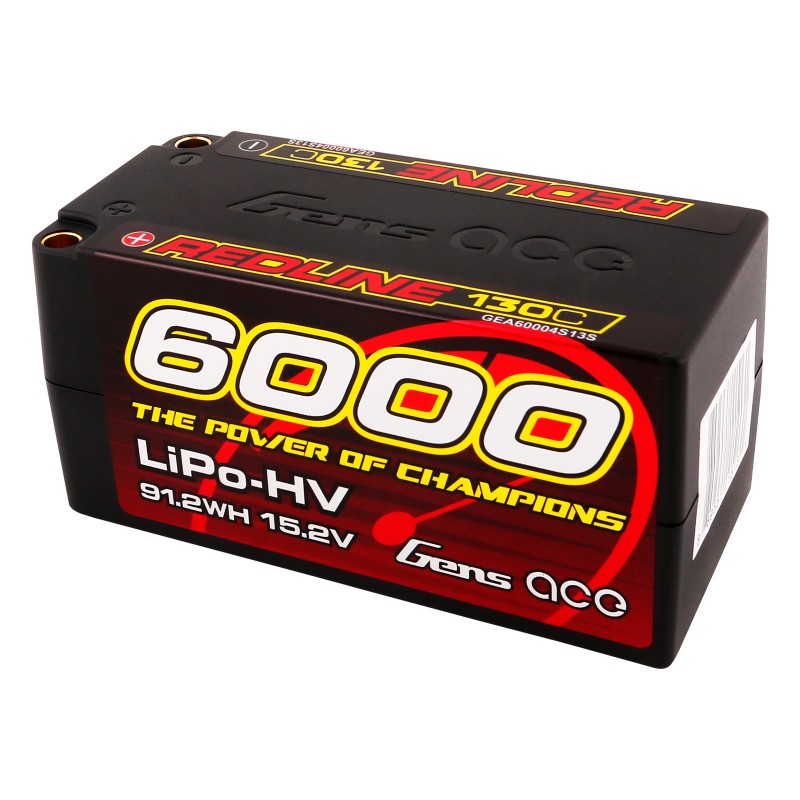 Gens ace Redline Shorty 4S HV 15.2V-130C-6000 (5mm) 98x47x46mm 410g GE4RL-6000H-4T5S