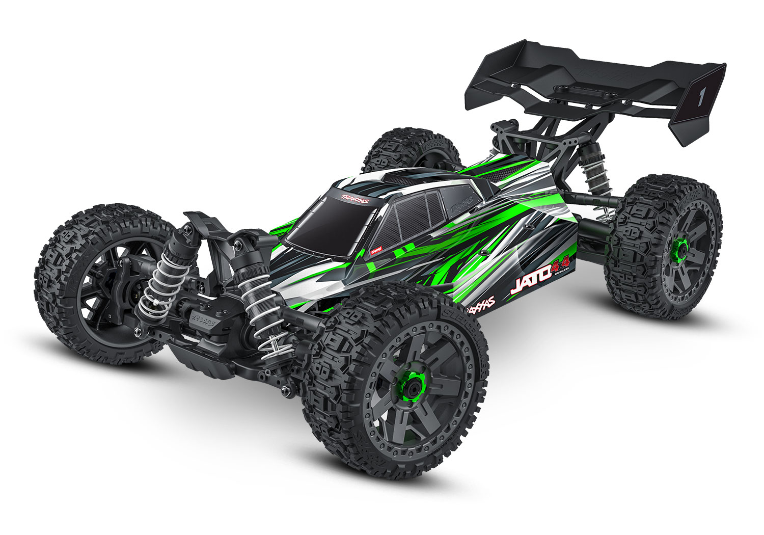 Traxxas JATO 4x4 BL-2S Brushless Buggy grün HD-Teile ARTR 90154-4