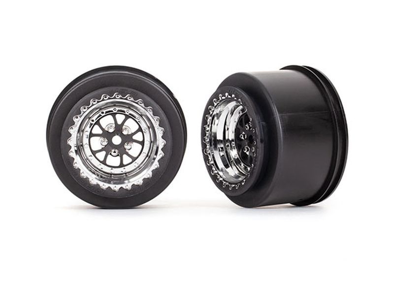 Traxxas Felgen chrom hinten (2) 9473R
