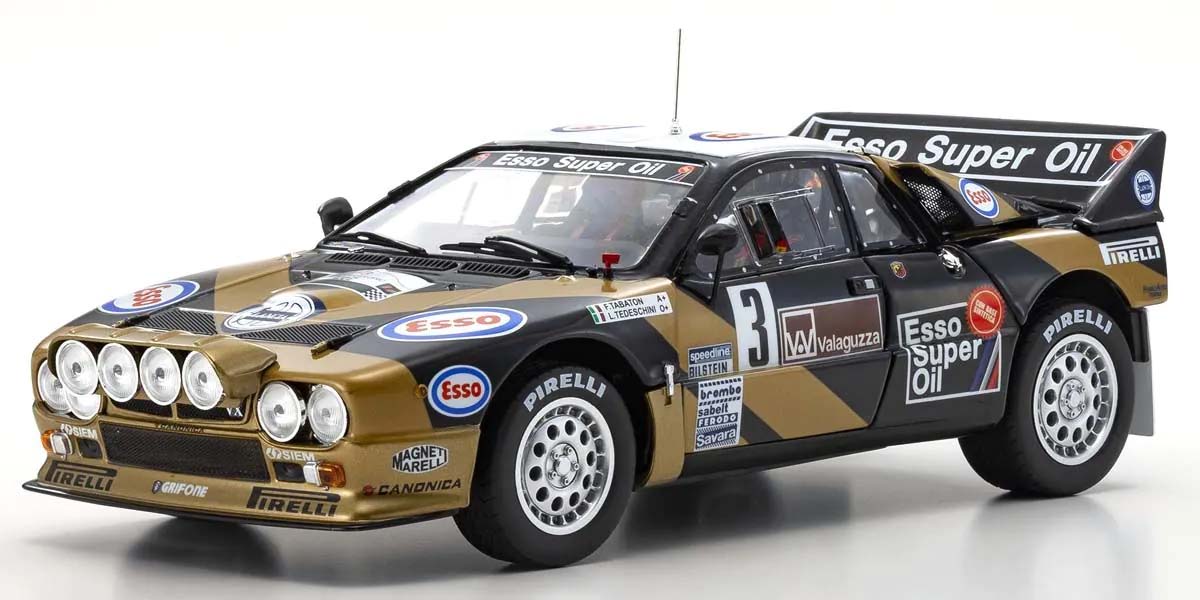Kyosho 1:18 Lancia Rally 037 F.Tabaton Targa Florio 1985 Esso Nr.3 08306H