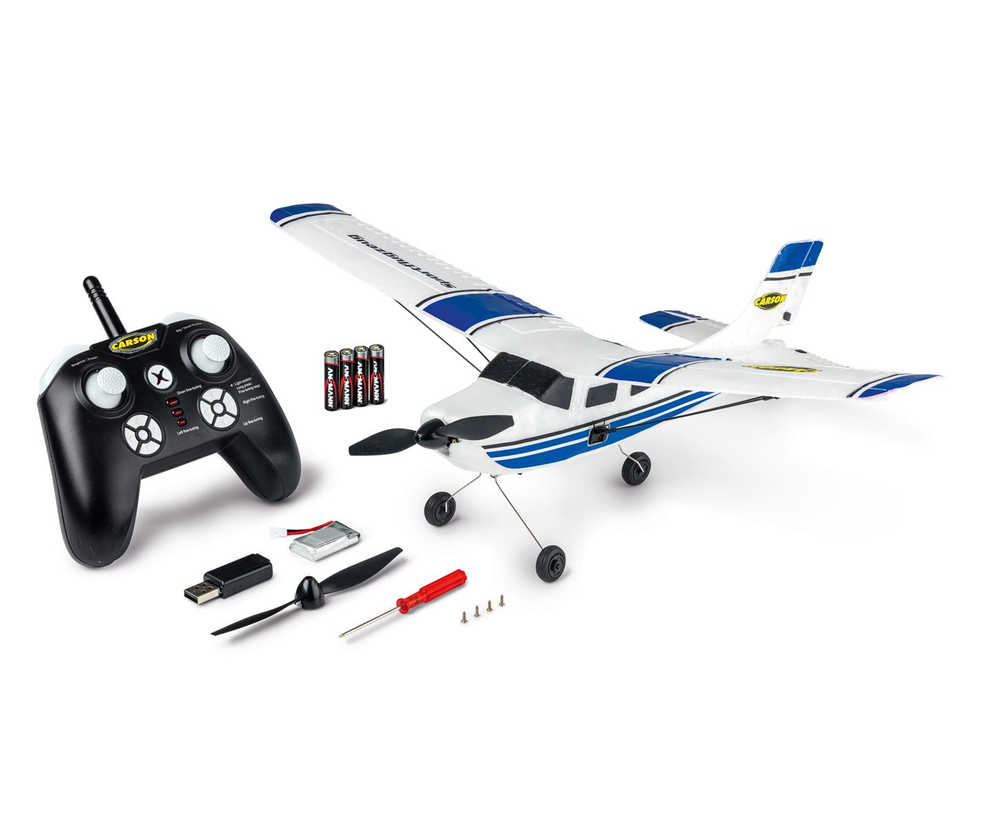 Carson 05034 RC Sportflugzeug 2.4 G 100% RTR blau 500505034