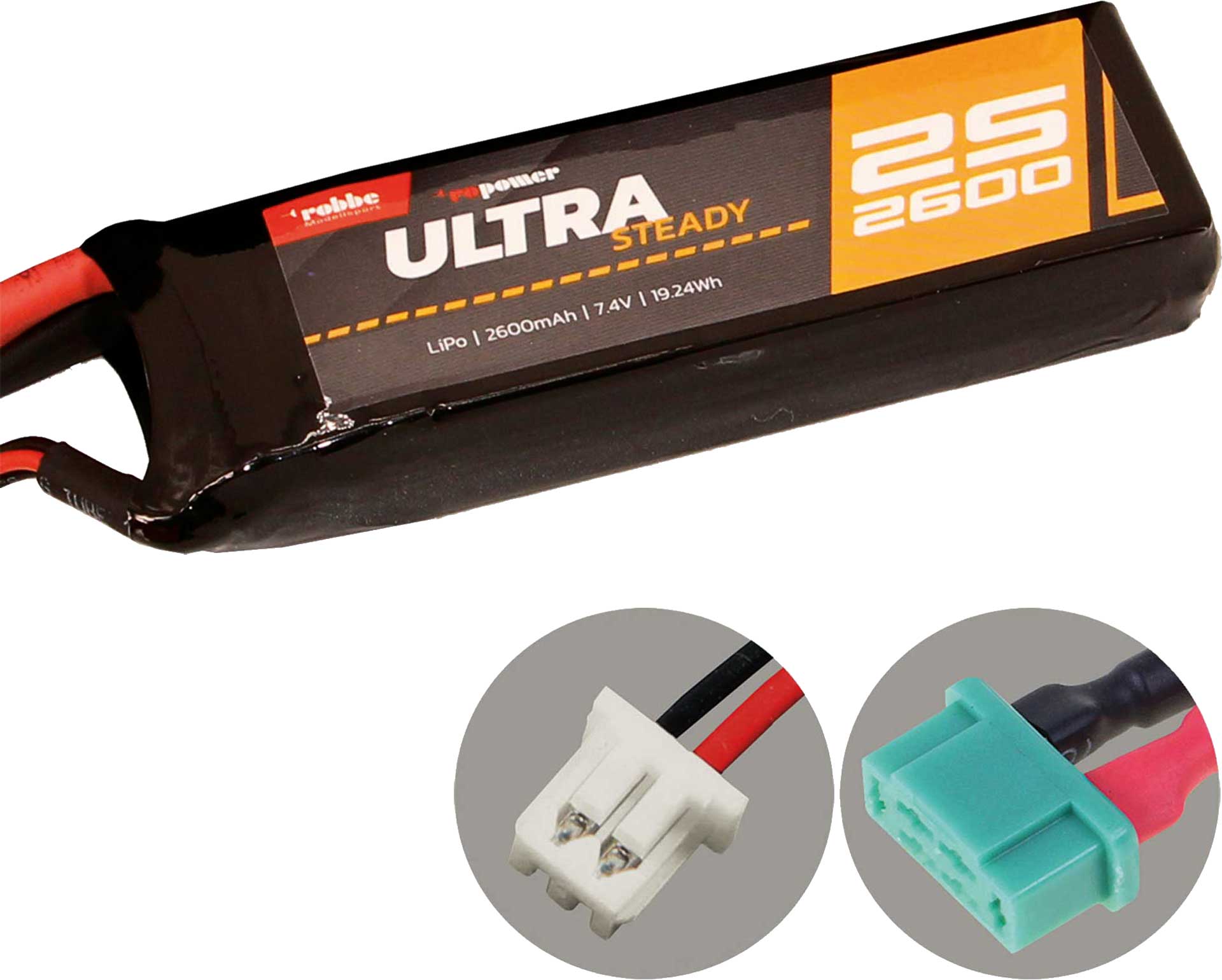 Robbe RO-POWER ULTRA STEADY 2600MAH 7,4 VOLT EMPFÄNGER AKKU 2S MPX 7386