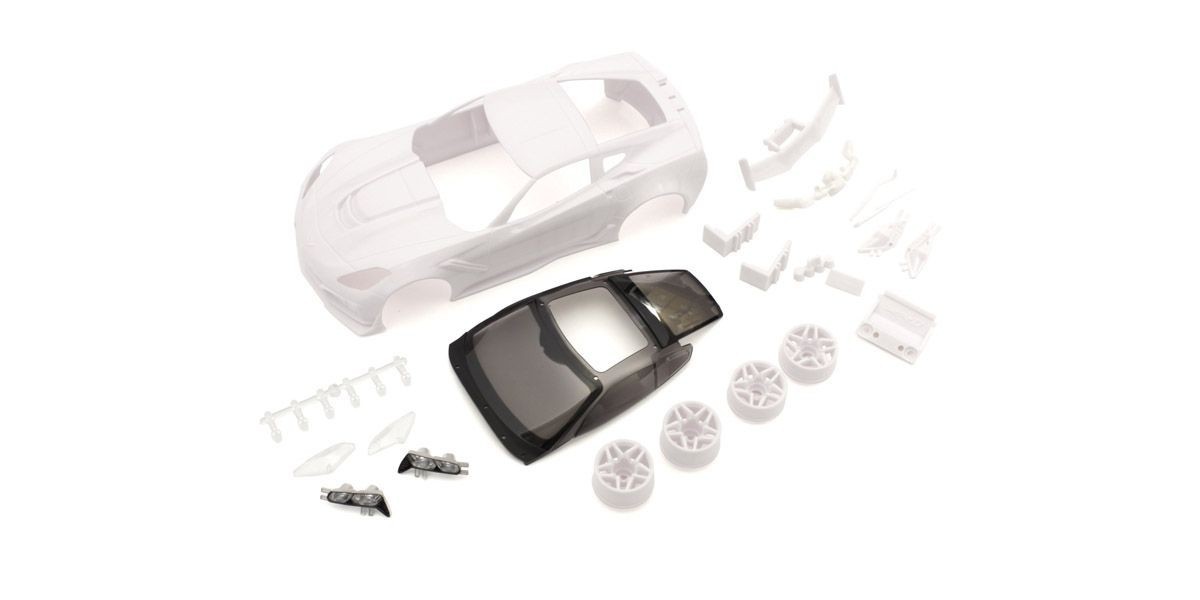 Kyosho Karossserie Corvette ZR1 Mini-Z + Felgen 2WD (Ohne Lackierung) MZN196