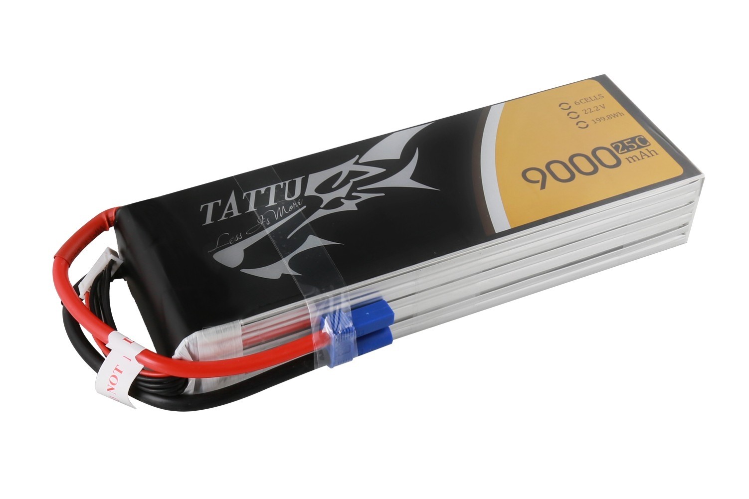 Gens ace Akku LiPo 6S 22.2V-9000-25C (EC5) 208x73x37mm 1100g GE1TA-9000-6C5