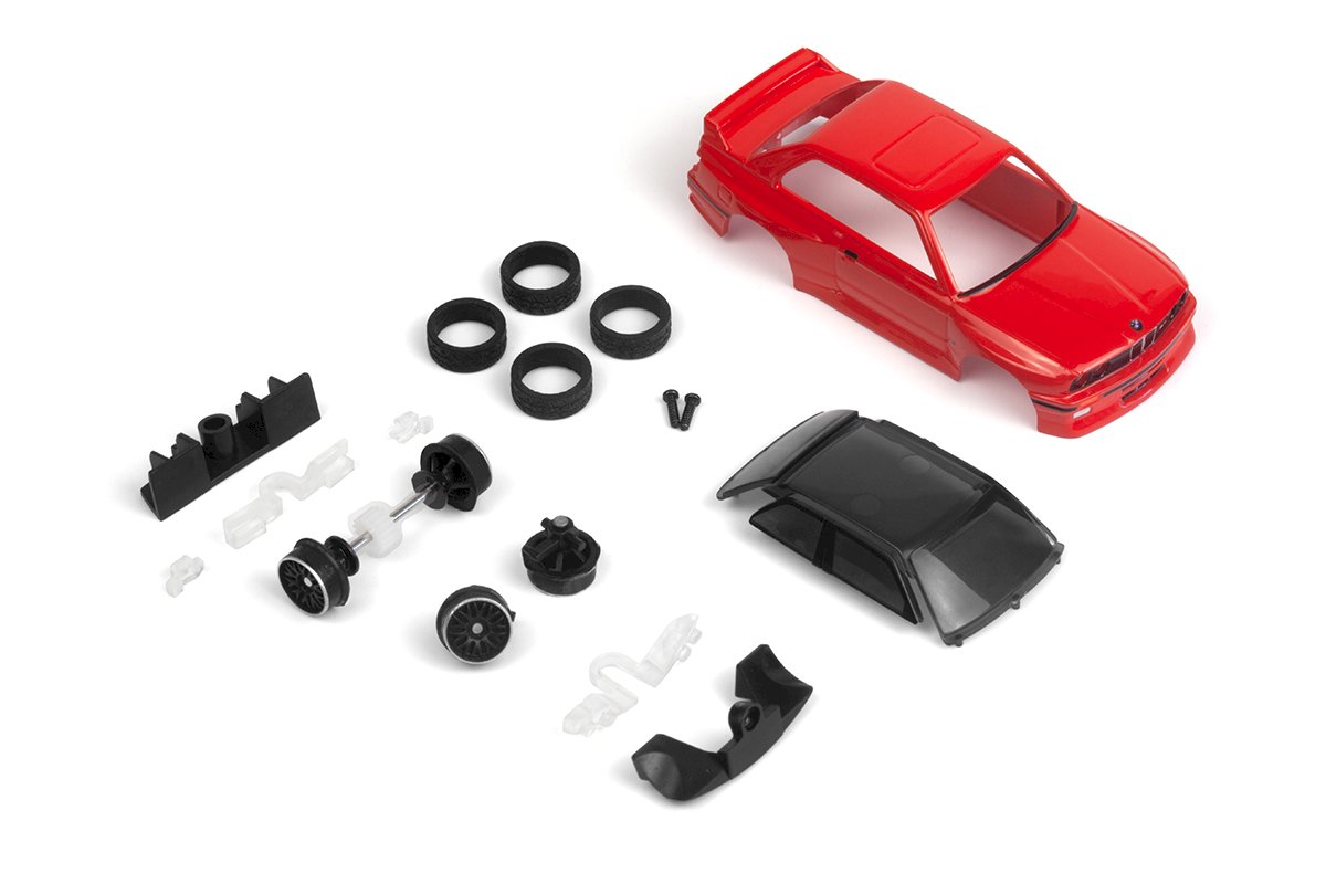 HPI nano-TTR 1989 BMW M3 E30 Ravaglia Karosserie Set Rot 160996