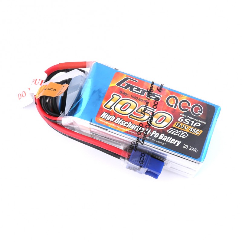 Gens ace Akku LiPo 6S 22.2V-1050-45C (EC3) 75x36x33mm 180g GE1-1050-6C3