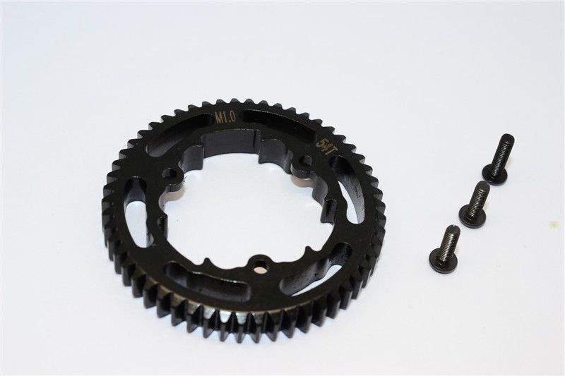 GPM Stahl Hauptzahnrad 54T schwarz Traxxas X-MAXX